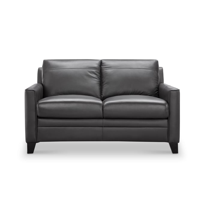 Leather Italia USA Cambria Charcoal Fletcher Loveseat LIU-1444-6287B-021128A