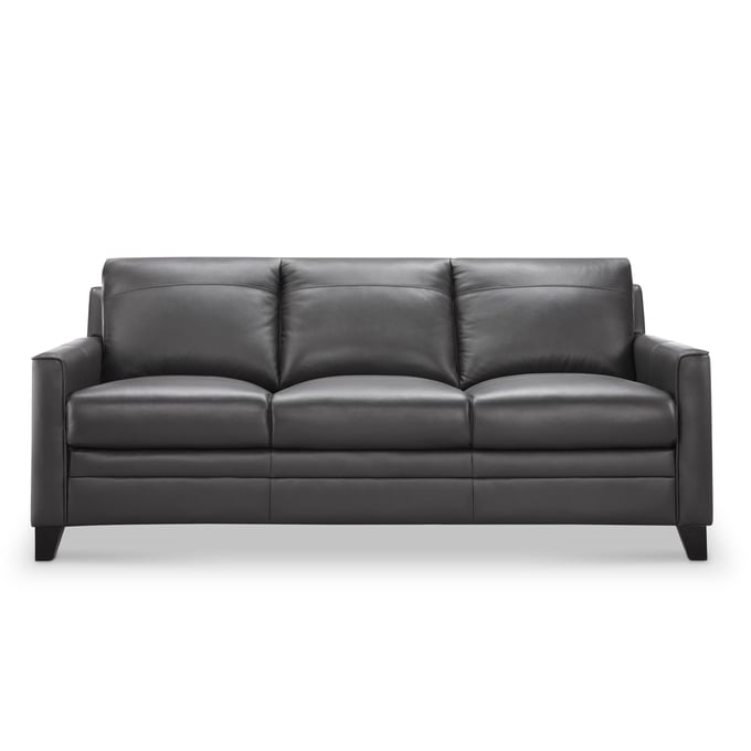 Leather Italia USA Cambria Charcoal Fletcher Sofa LIU-1444-6287B-031128A