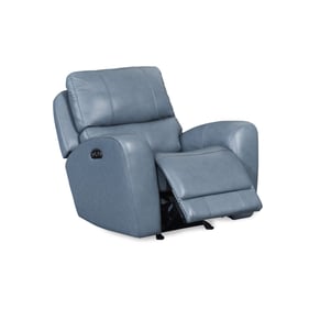 Leather Italia USA Cambria Blue Glider Recliner