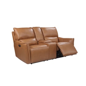 Leather Italia USA Shae Desert Portland Console Loveseat