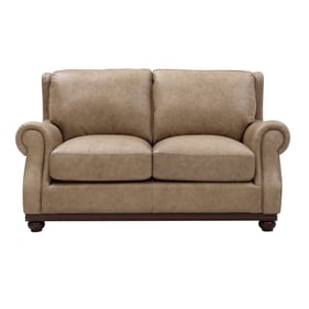 Leather Italia USA Georgetowne Beige Tilton Loveseat