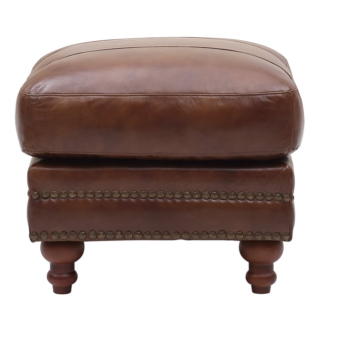 Leather Italia USA Georgetowne Brown Butler Ottoman LIU-1669-2239-006618