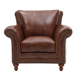 Leather Italia USA Georgetowne Brown Butler Chair