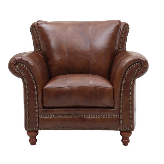 Leather Italia USA Georgetowne Brown Butler Chair LIU-1669-2239-016618