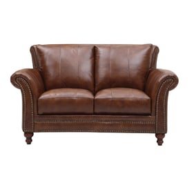 Leather Italia USA Georgetowne Brown Butler Loveseat