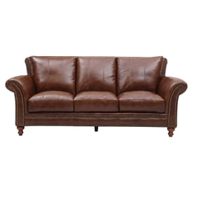 Leather Italia USA Georgetowne Brown Butler Sofa