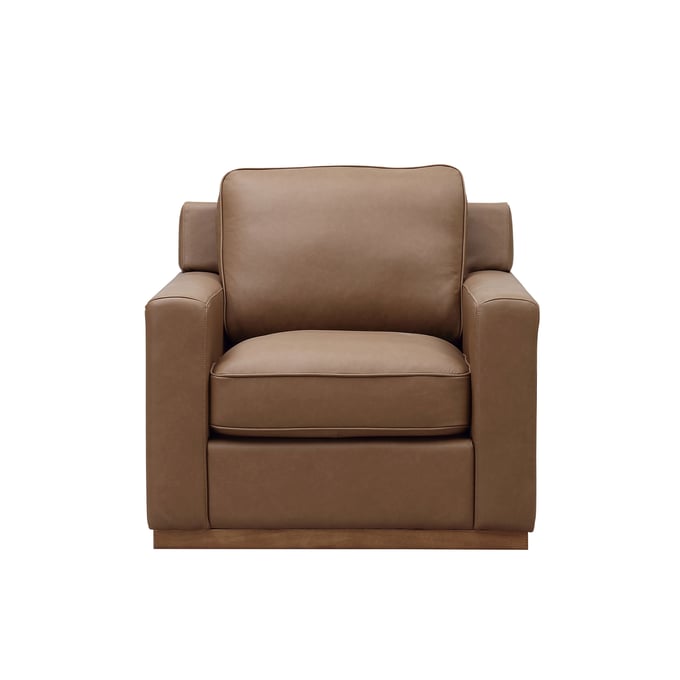 Leather Italia USA Georgetowne Brown Chair And Ottoman Set LIU-1669-6213-1302S-CHO