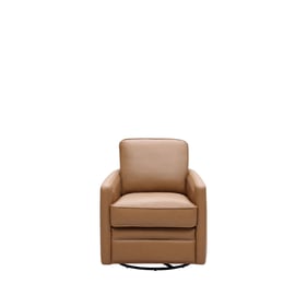 Leather Italia USA Georgetowne Camel 360 Swivel Glider Chair