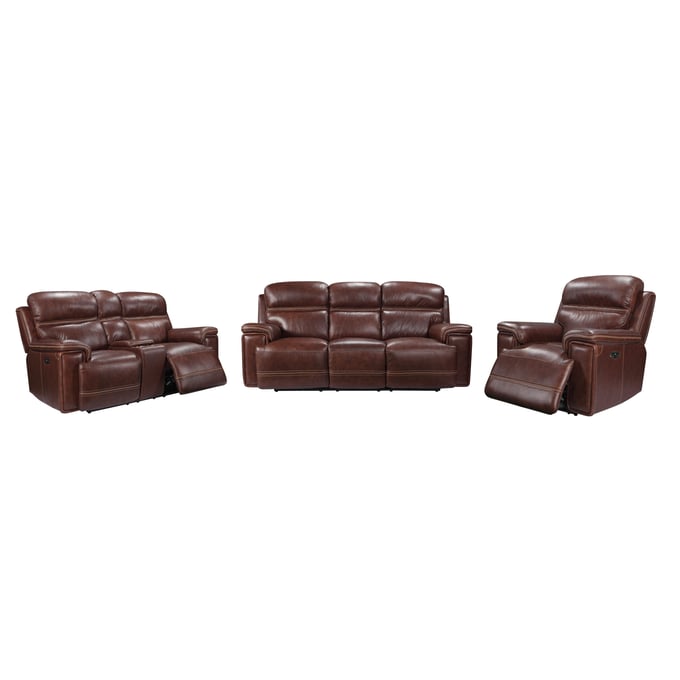 Leather Italia USA Georgetowne Fresno Brown 3pc Living Room Set LIU-1669-EH2394-LR-S1