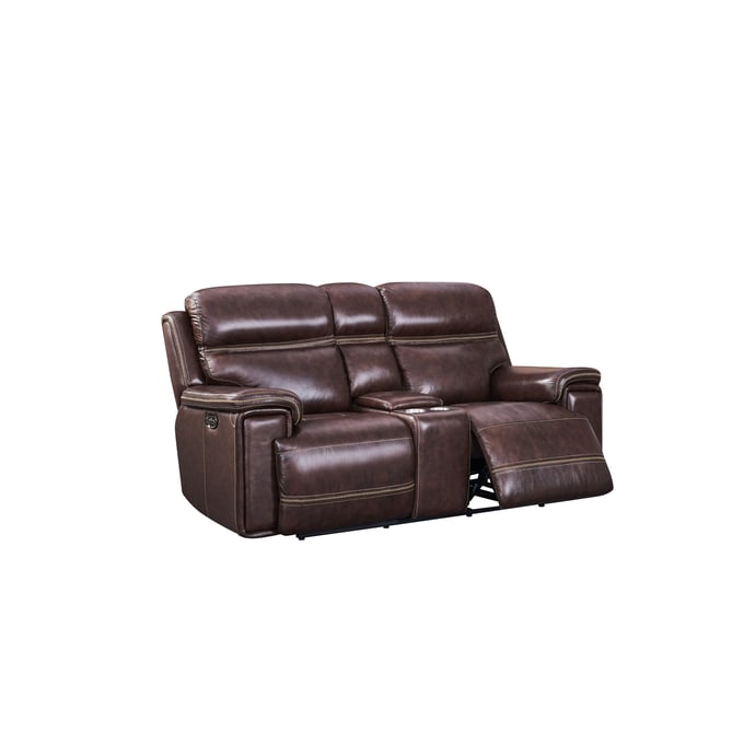 Leather Italia USA Georgetowne Brown Fresno Console Loveseat LIU-1669-EH2394C-021004LV