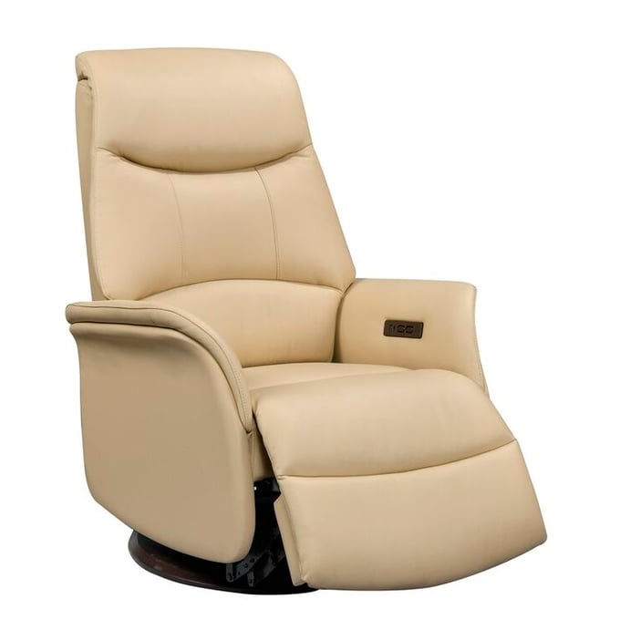 Leather Italia USA Royce Taupe Utica Swivel Glider Chair LIU-1712-E1124G-01W304LV