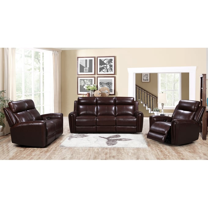 Leather Italia USA Royce Brown 3pc Living Room Set LIU-1712-E3215-037378LV-LR-S5