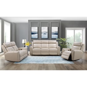 Leather Italia USA Royce Cream 3pc Living Room Set