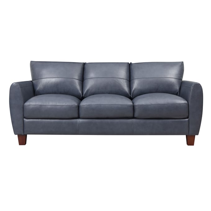 Leather Italia USA Georgetowne Blue Traverse Sofa LIU-1669-6529-03177147