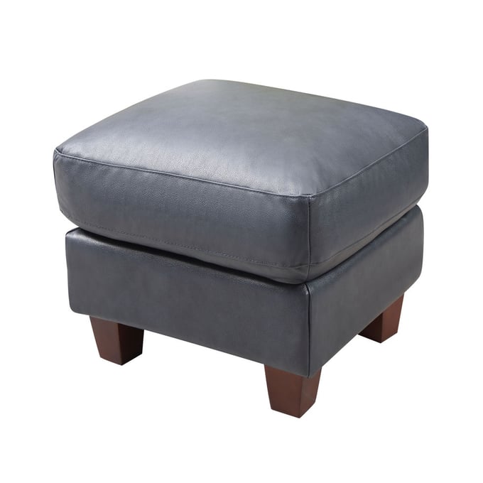 Leather Italia USA Georgetowne Blue Traverse Ottoman LIU-1669-6529-00177147