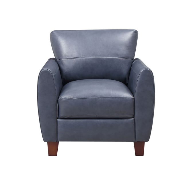 Leather Italia USA Georgetowne Blue Traverse Chair LIU-1669-6529-01177147