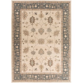 Livabliss Middleton Ivory Medium Gray Beige Handmade Rug - 132x96