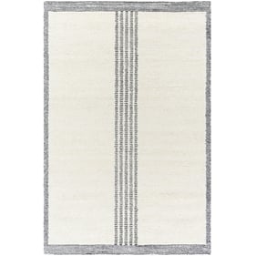 Livabliss Brook Light Silver Off White Metallic Handmade Rug - 144x108