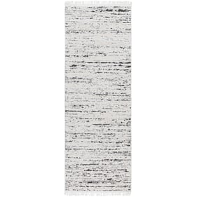 Livabliss Berlin Modern Ivory Sage Dark Brown Machine Woven Rug - 87x32