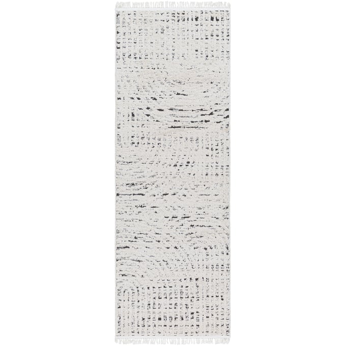 Livabliss Berlin Ivory Sage Dark Brown Machine Woven Rug - 87x32 BLR2303-2773