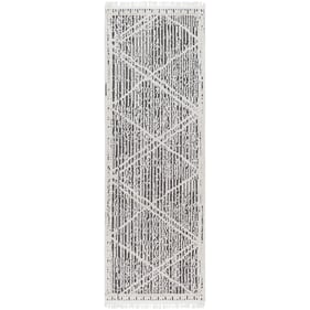 Livabliss Berlin Sage Dark Brown Ivory Machine Woven Rug - 87x32