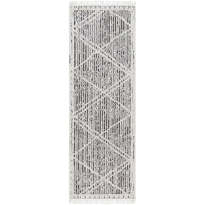 Livabliss Berlin Sage Dark Brown Ivory Machine Woven Rug - 87x32 BLR2306-2773