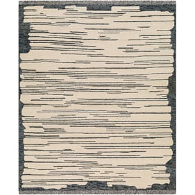 Livabliss Cherokee Oatmeal Charcoal Black Cream Handmade Rug - 90x60