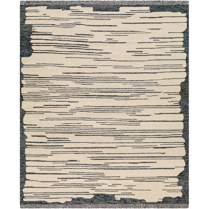 Livabliss Cherokee Oatmeal Charcoal Black Cream Handmade Rug - 60x36 CHK2310-35