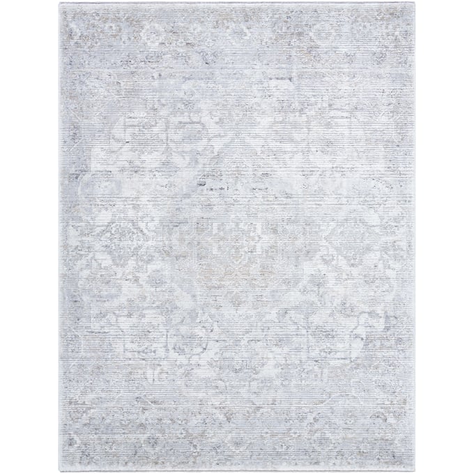 Livabliss Edmonton Light Gray Cream Tan Black Machine Woven Rug - 108X79 EDO2305-679