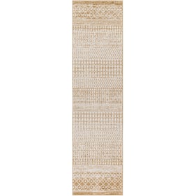 Livabliss Elaziz Cream Taupe Tan Machine Woven Rug - 144X31