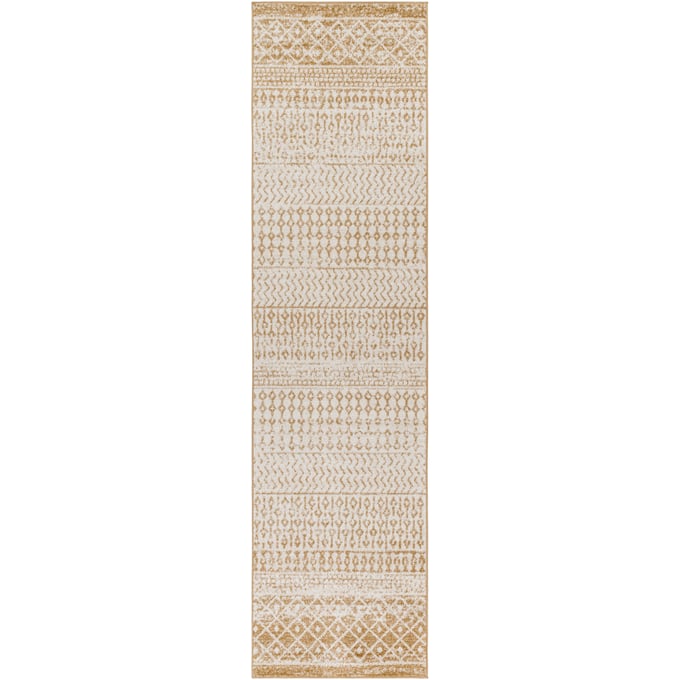 Livabliss Elaziz Cream Taupe Tan Machine Woven Rug - 144X31 ELZ2367-2712