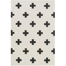 Livabliss Hilda Ivory Black Handmade Rug - 60x36 HDA-2390