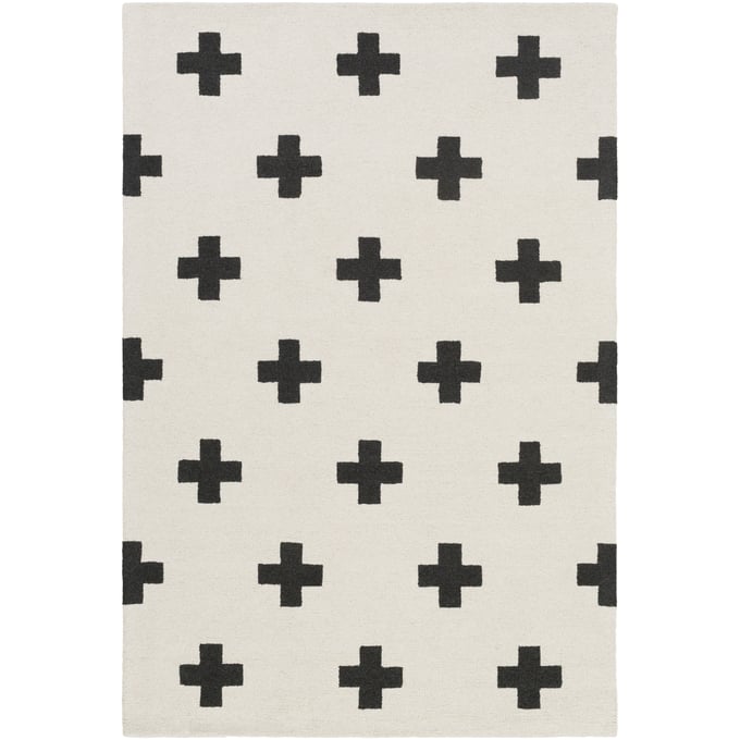 Livabliss Hilda Ivory Black Handmade Rug - 90x60 HDA-2390 HDA2390-576