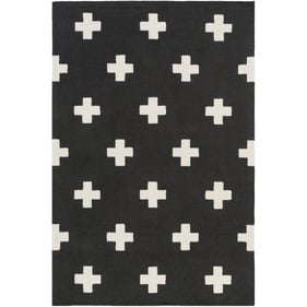 Livabliss Hilda White Black Ivory Handmade Rug - 90x60 HDA-2391