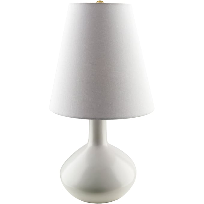 Livabliss Magico White Wheat Metallic Brass Accent Table Lamp MGC-002