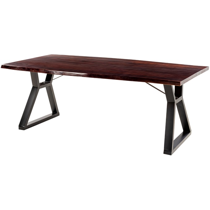 Livabliss Stavanger Brown Black Dining Table SGG-001