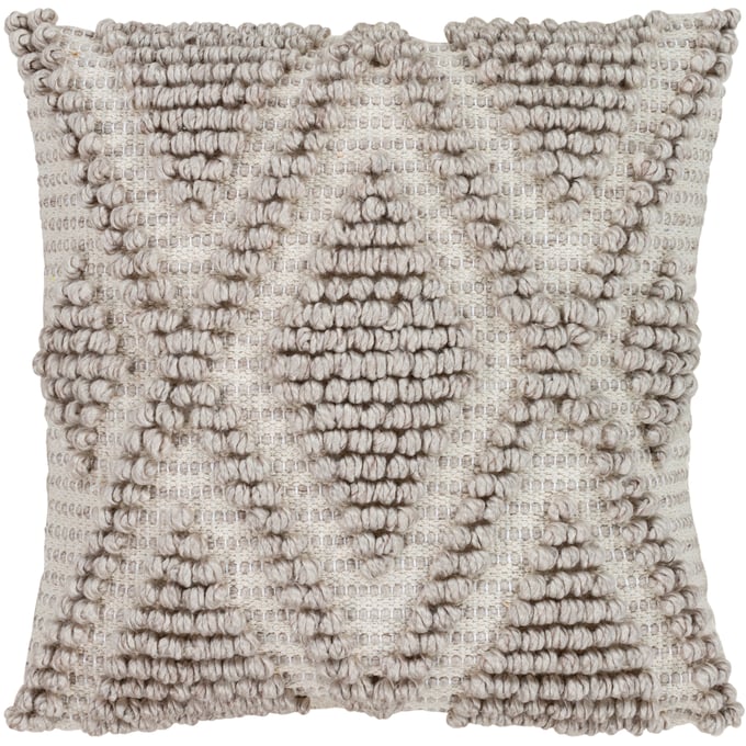 Livabliss Anders Taupe Light Beige Accent Pillow Cover - 18x18 ADR004-1818