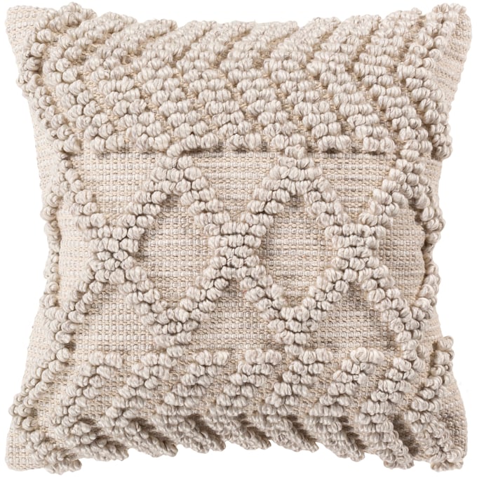 Livabliss Anders Light Beige Taupe Down Pillow - 18x18 ADR008-1818D