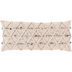 Livabliss Anders Taupe Charcoal White Light Beige Poly Accent Pillow - 14x3...