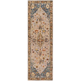 Livabliss Artemis Deep Teal Dusty Sage Gray Burnt Orange Tan Handmade Rug -...