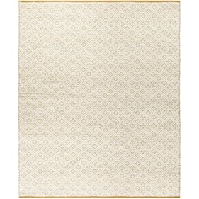 Livabliss Ahlat Transitional Mustard Cream Handmade Rug - 108x72