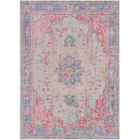 Livabliss Antioch Violet Bright Pink Lavender Polyester Machine Woven Rug -...