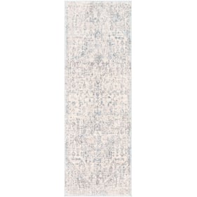 Livabliss Ankara Ice Blue Light Gray Dark Brown Cream Machine Woven Rug - 8...