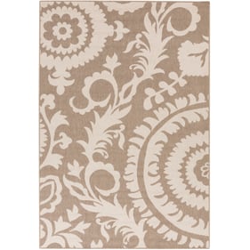 Livabliss Alfresco Beige Brown Olefin Machine Woven Rug - 154x106