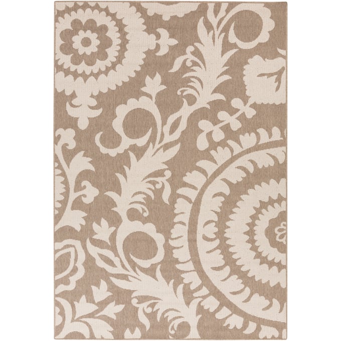 Livabliss Alfresco Beige Brown Olefin Machine Woven Rug - 154x106 ALF9616-89129