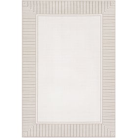 Livabliss Alfresco White Taupe Machine Woven Rug - 154x106