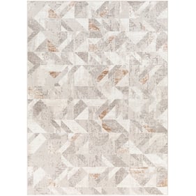 Livabliss Allegro Ivory Tan Gray Charcoal Machine Woven Rug - 144x110