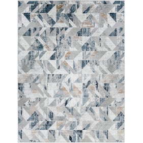 Livabliss Allegro Ivory Sky Blue Charcoal Gray Machine Woven Rug - 120x94