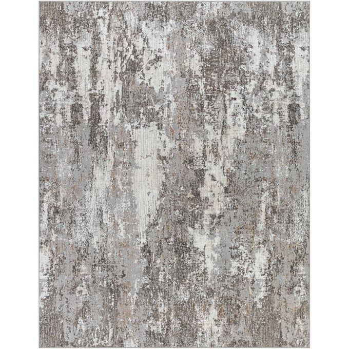 Livabliss Allegro Ivory Charcoal Tan Gray Machine Woven Rug - 120x94 ALG2305-71010