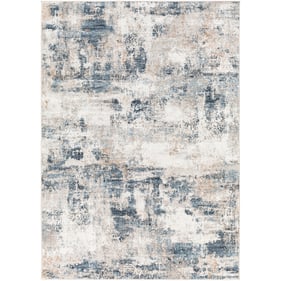 Livabliss Allegro Ivory Gray Tan Sky Blue Machine Woven Rug - 84x63